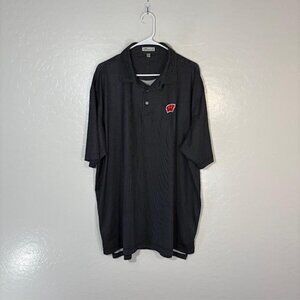 Wisconsin Badgers Shirt Mens 2XL Black Polka Dot NCAA Basketball Peter Millar